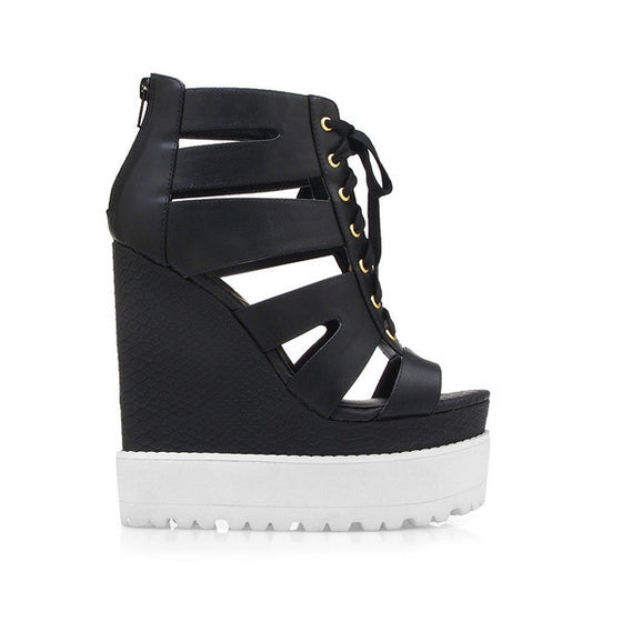 PRIVILEGED INTREPID LACED PLATFORM WEDGE - langshop