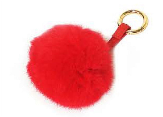 FUR POMPOM KEYCHAIN/BAG CHARM - langshop